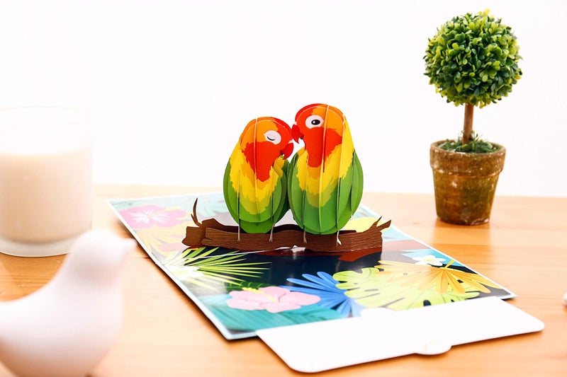 Liif Love Birds 3D Pop Up Anniversary Card for Wife, Husband, Couple, Valentines Day Card - Image 5